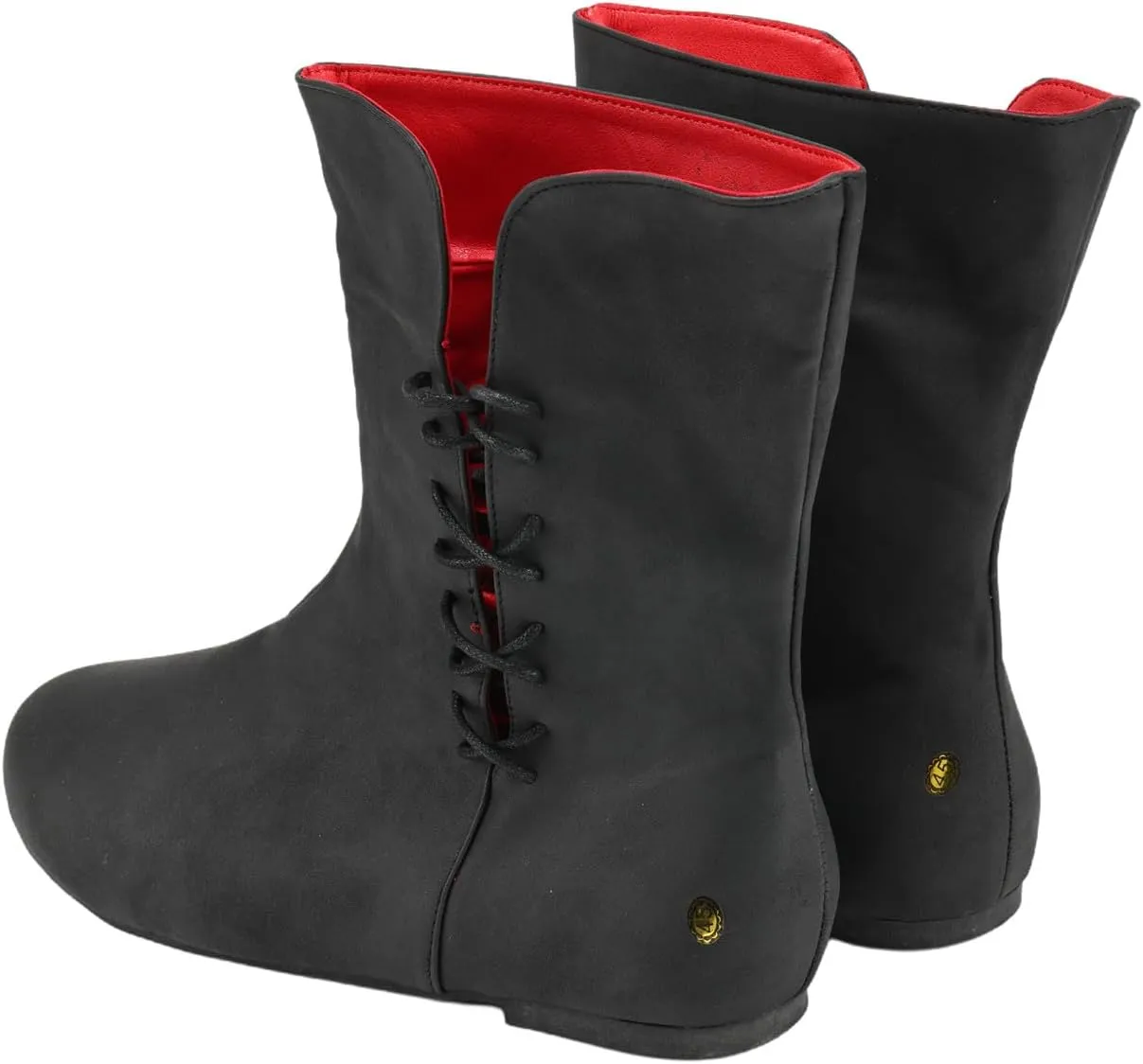 Mens Medieval Renaissance Cosplay Boots Halloween PU Leather Vintage Pirate Viking Shoes