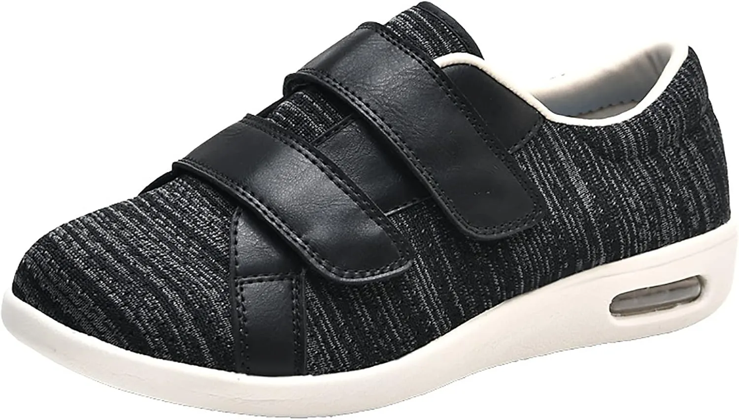 Mens Memory Foam Slippers, Autumn Models Mesh Breathable Non-slip House Slippers, Strap Adjustable Comfortable Light Air Cushion Leisure House Shoes