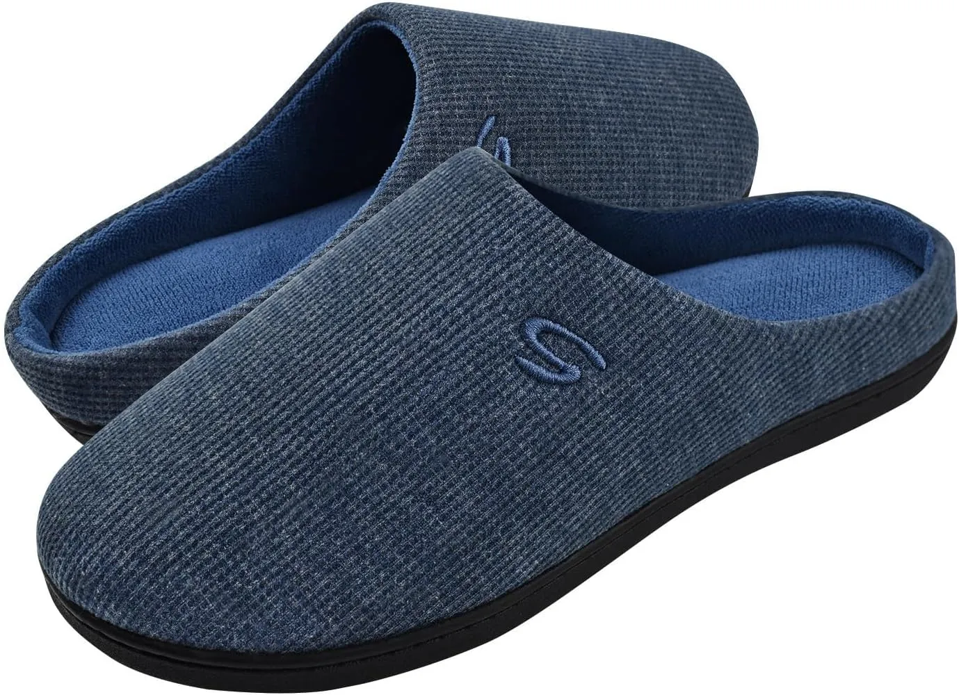 Men's Memory Foam Slippers, Comfy House Shoes, Cozy Men's Slippers with Warm Soft Coral Fleece Lining