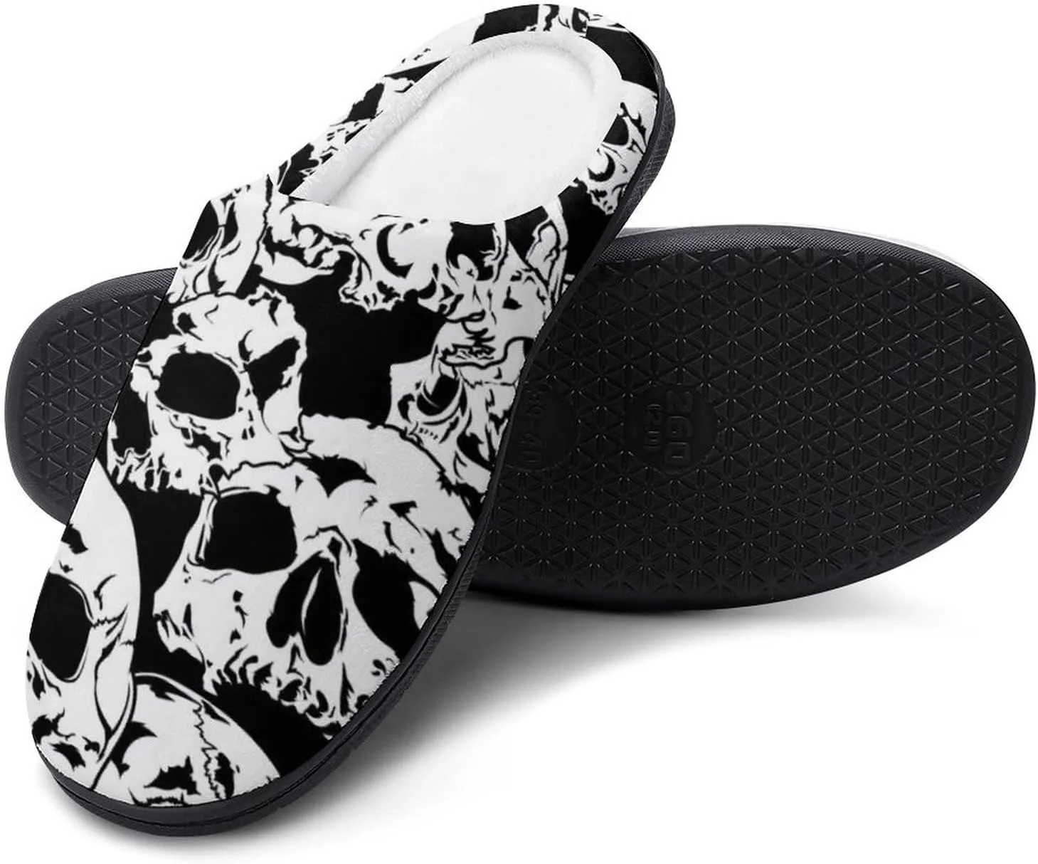 Men's Memory Foam Slippers, Cozy Warm House Cotton Slippers Indoor Outdoor Winter Bedroom Shoes for Men