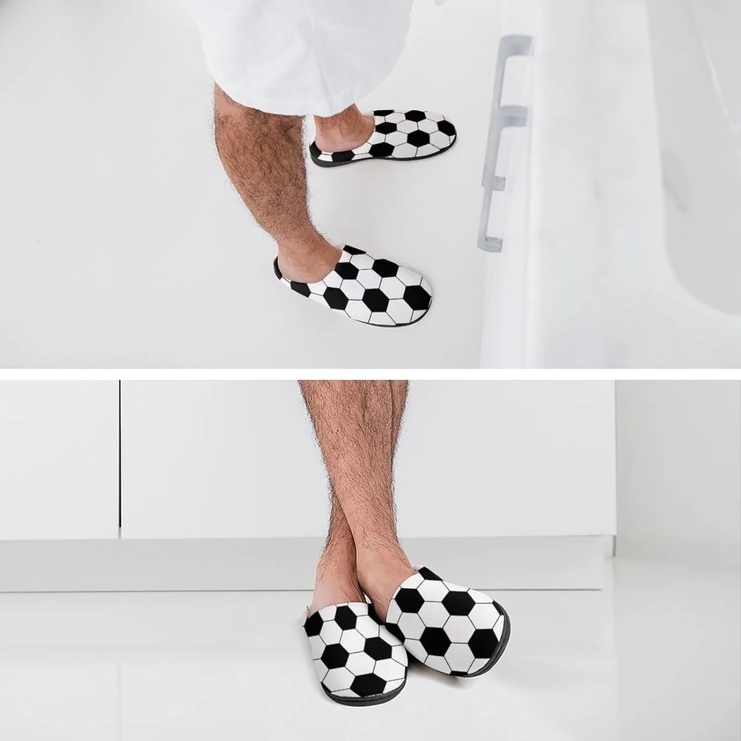 Men's Memory Foam Slippers, Cozy Warm House Cotton Slippers Indoor Outdoor Winter Bedroom Shoes for Men