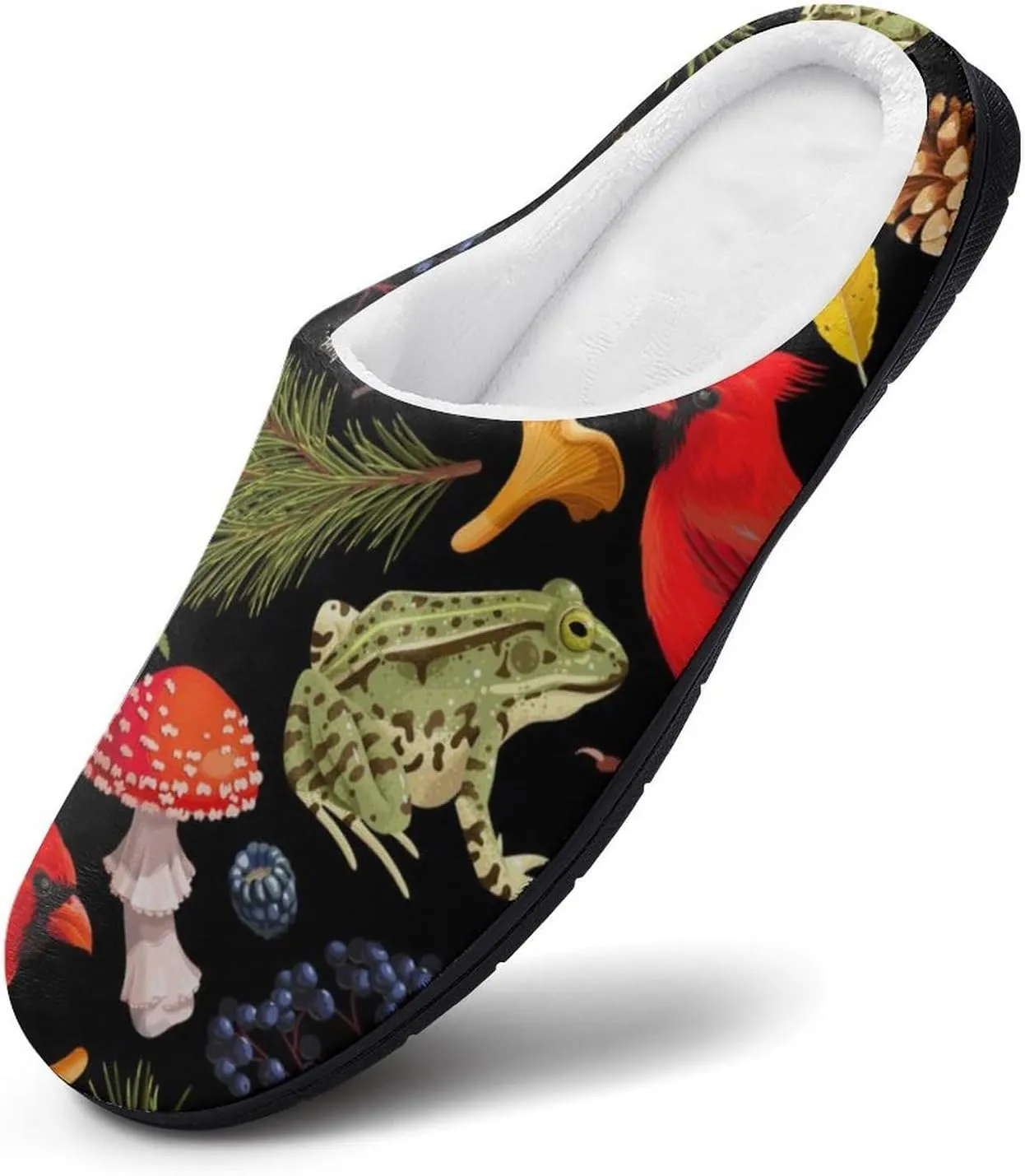 Men's Memory Foam Slippers, Cozy Warm House Cotton Slippers Indoor Outdoor Winter Bedroom Shoes for Men
