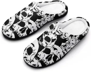 Men's Memory Foam Slippers, Cozy Warm House Cotton Slippers Indoor Outdoor Winter Bedroom Shoes for Men