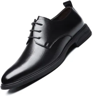 Men's Modern Patent Leather Wingtip Brogue Dress Shoes - Casual Wedding Faux Derby Tuxedo Shoes