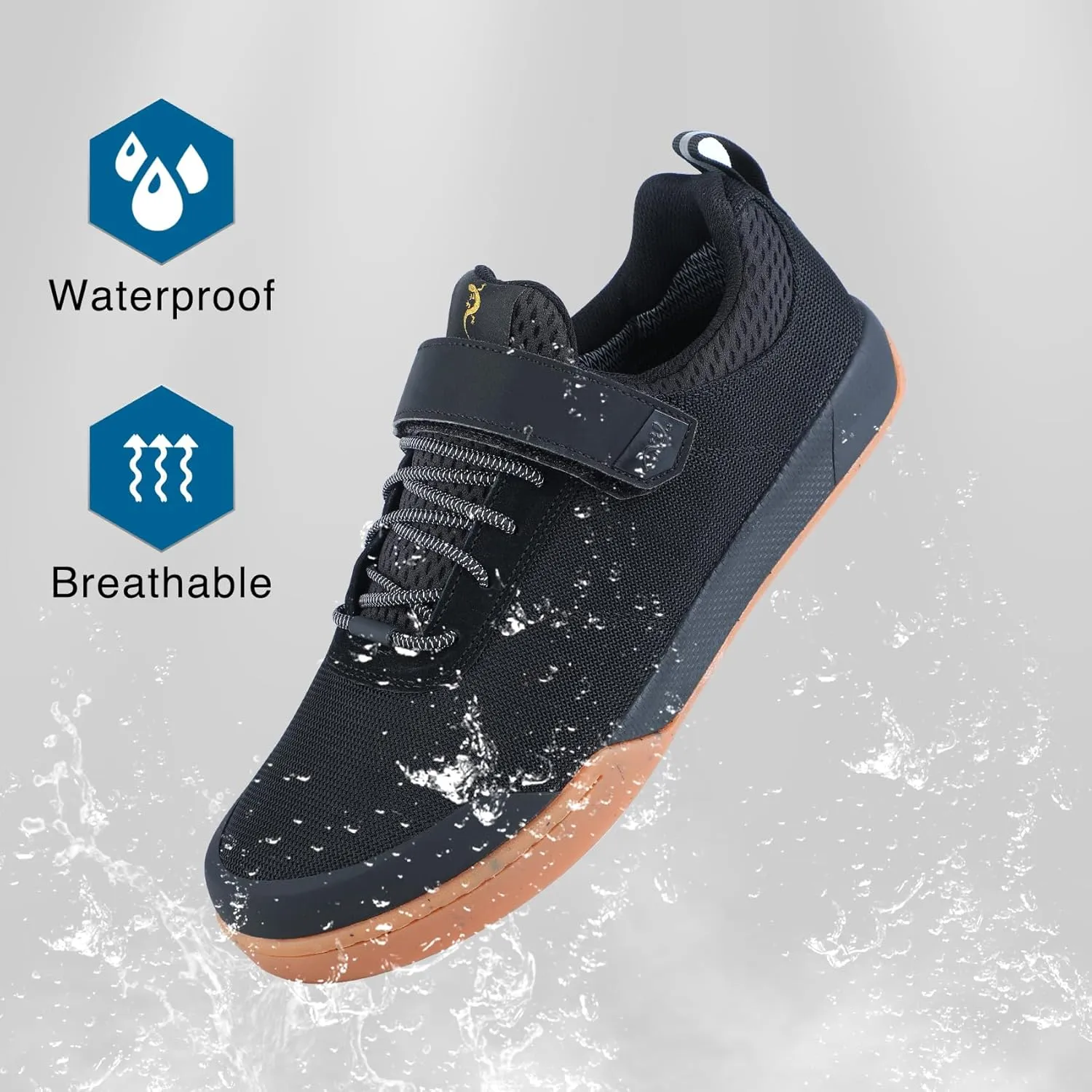 Men's Mountain Bike Shoes Elastic Closure | Lightweight, Waterproof, Breathable MTB Shoes