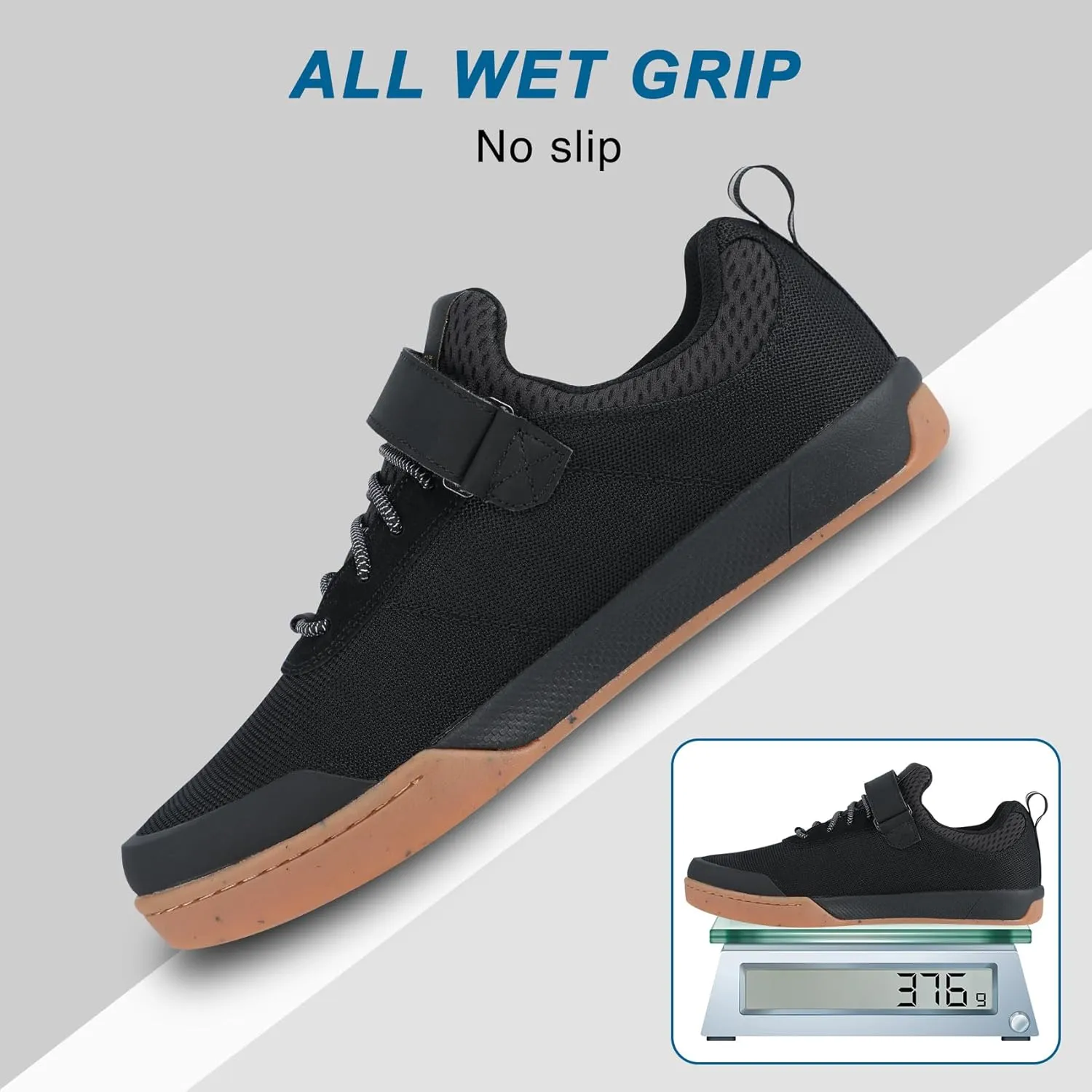 Men's Mountain Bike Shoes Elastic Closure | Lightweight, Waterproof, Breathable MTB Shoes