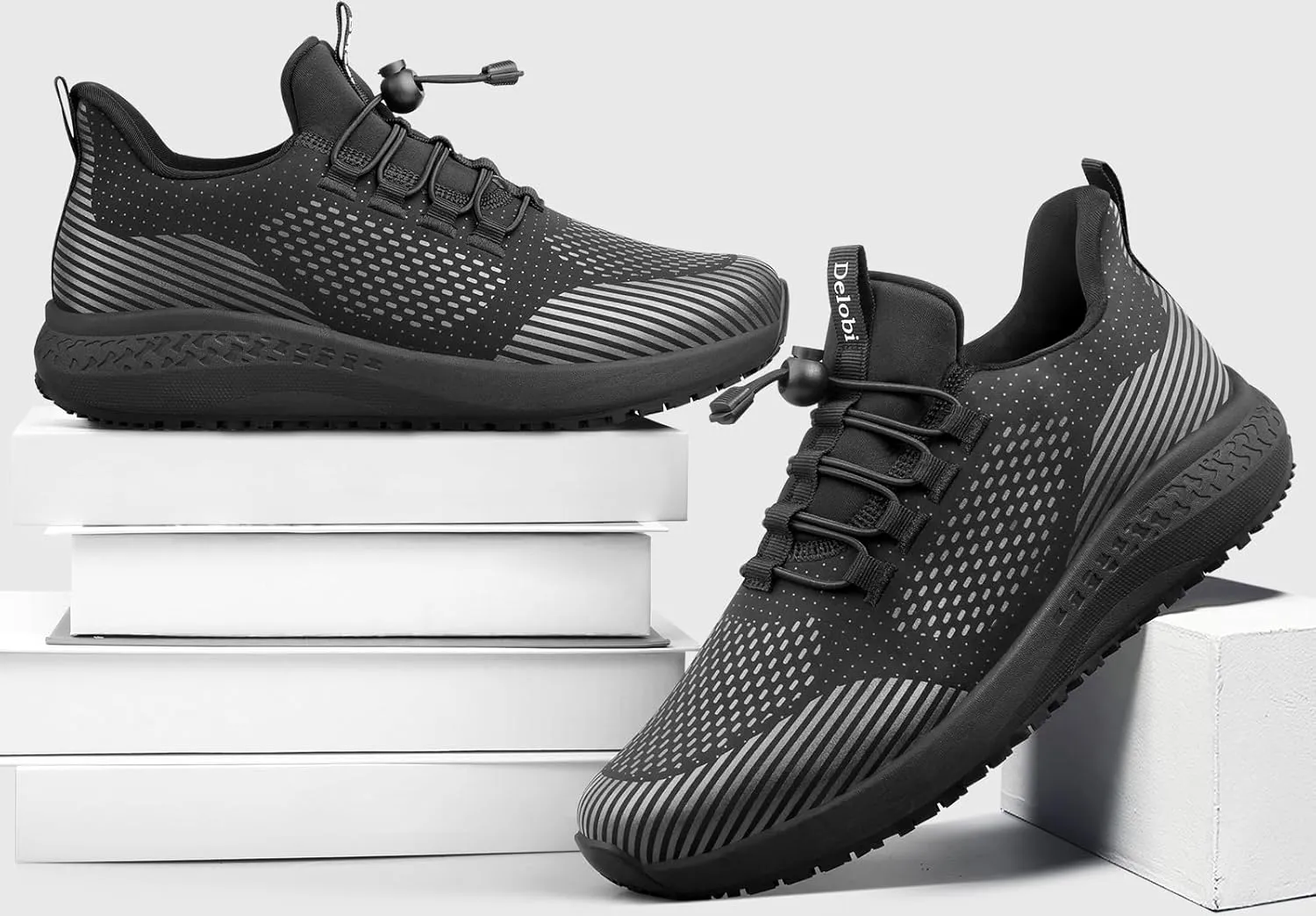 Mens Non Slip Work Shoes Slip On Water Resistant Chef Shoe for Restaurant Kitchen Food Service Working Waterproof Walking Sneakers Breathable and Lightweight