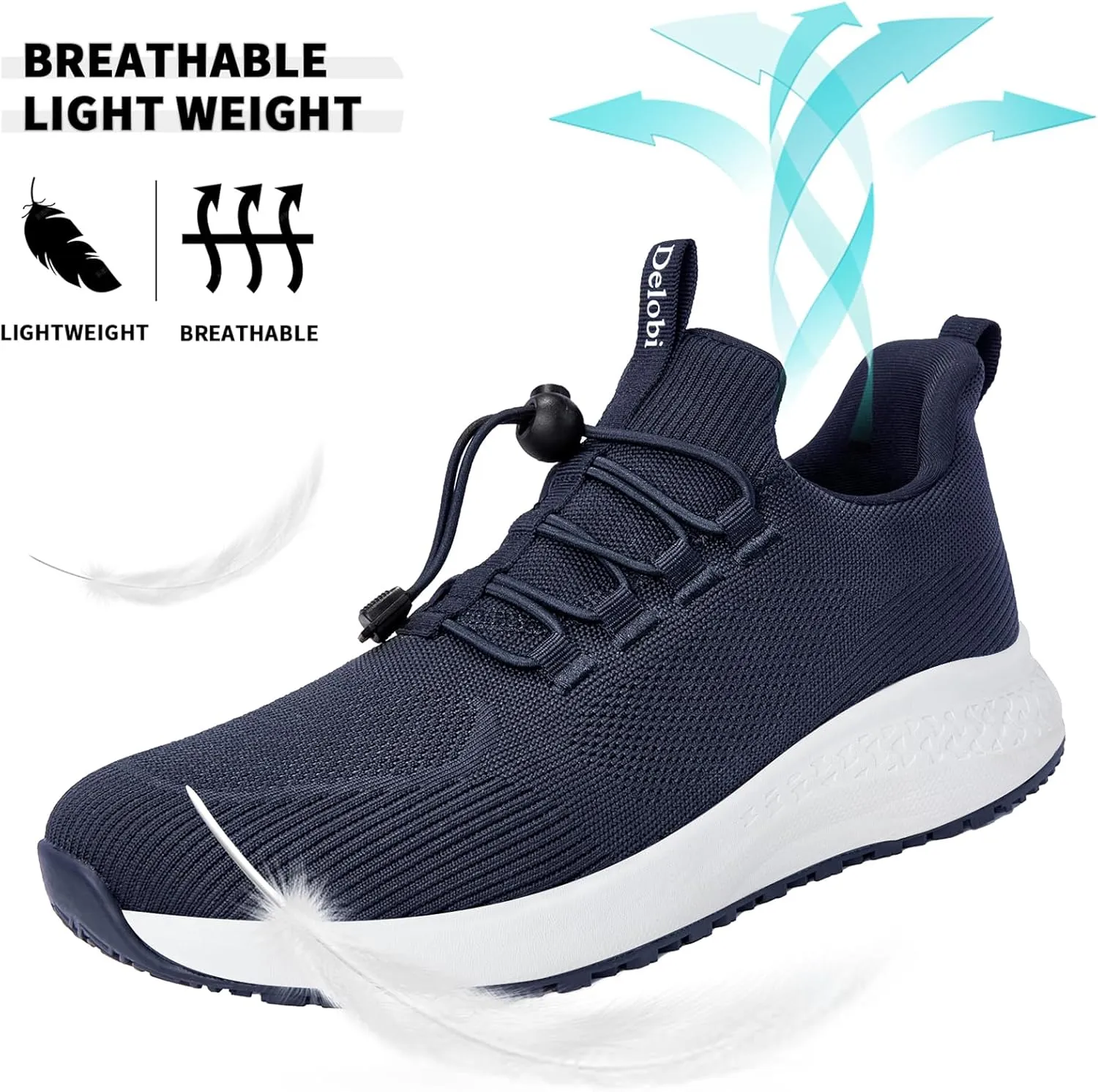 Mens Non Slip Work Shoes Slip On Water Resistant Chef Shoe for Restaurant Kitchen Food Service Working Waterproof Walking Sneakers Breathable and Lightweight