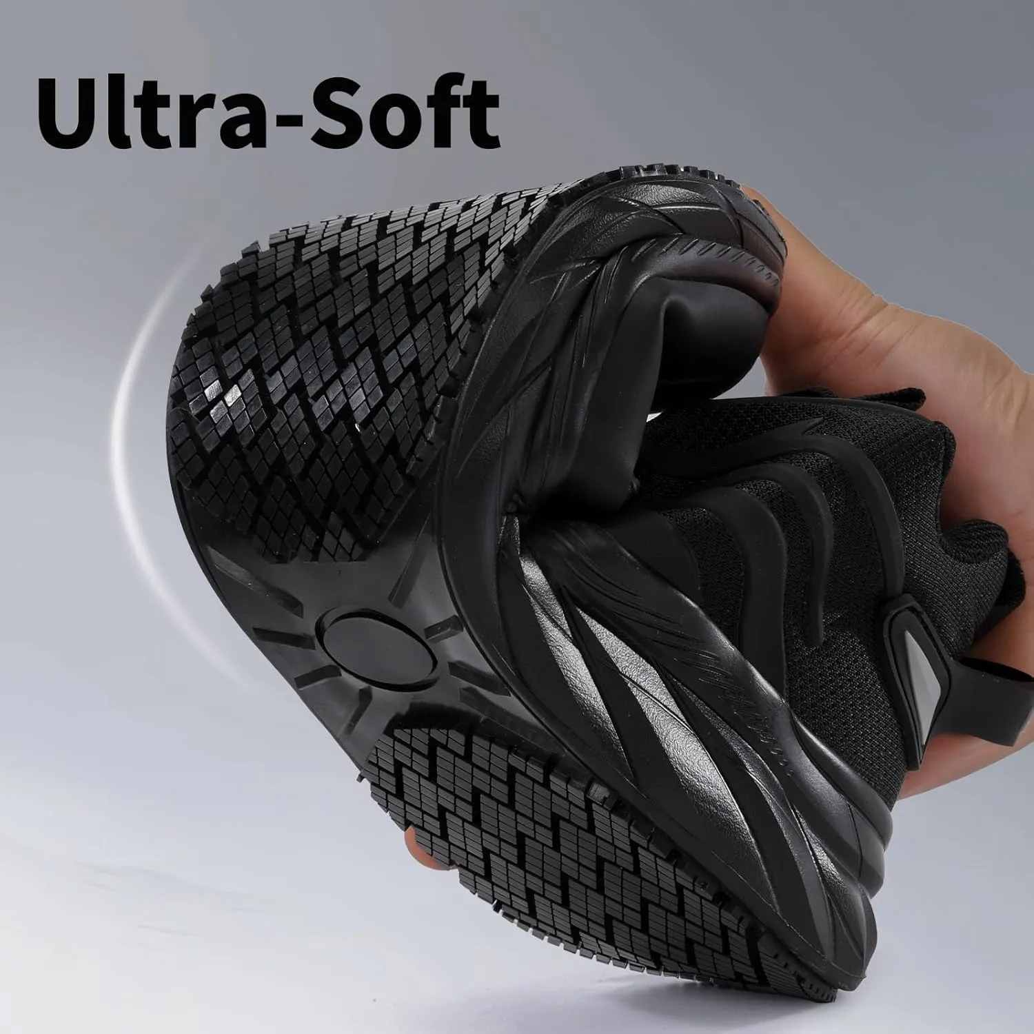 Mens Non-Slip Work Shoes Slip-Resistant Waterproof Sneakers for Kitchen Restaurant & Food Service Lightweight Breathable Slip-On Chef Shoes Safety Footwear for Men
