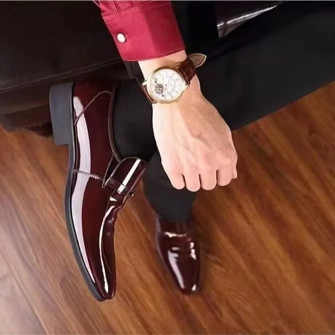 Men's Oxfords Formal Classic Shoes Anti-Slip Breathable Business Wedding Office Dress Shoes Black