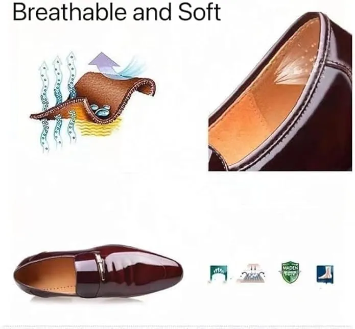 Men's Oxfords Formal Classic Shoes Anti-Slip Breathable Business Wedding Office Dress Shoes Black