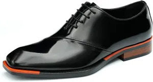 Men's Oxfords Formal Dress Patent Leather Derby Fashion Business Wedding Prom Tuxedo Casual Square Toe Oxford Walking Shoes for Men