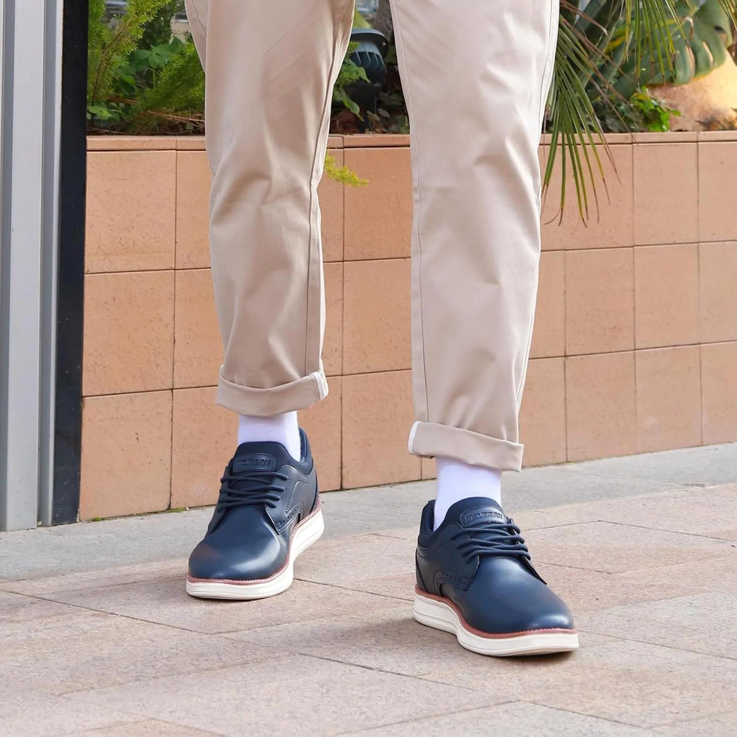 Mens Oxfords Lace-Up Lightweight Casual Busniess Comfortable Dress Shoes for Men