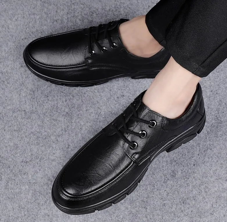 Men's Oxfords Shoes Lace Up Casual Dress Shoes Classic Formal Modern Business Mens Tuxedo Shoes(Black,7)
