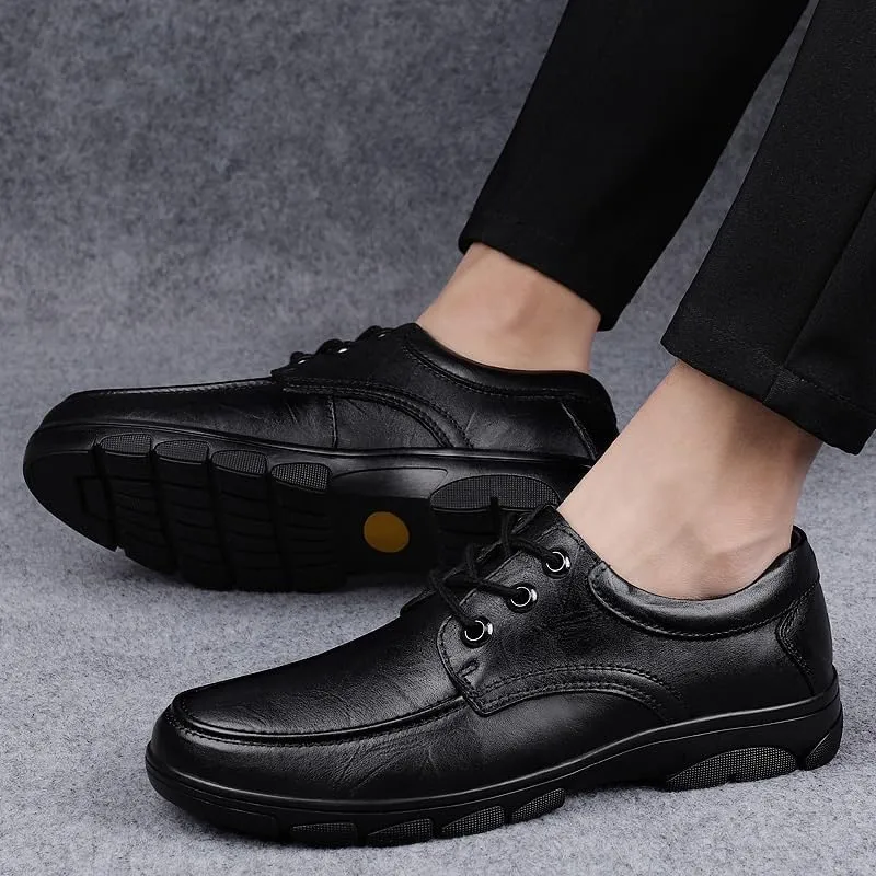 Men's Oxfords Shoes Lace Up Casual Dress Shoes Classic Formal Modern Business Mens Tuxedo Shoes(Black,7)