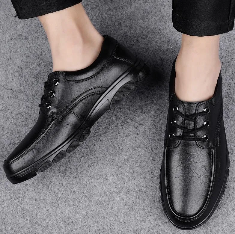 Men's Oxfords Shoes Lace Up Casual Dress Shoes Classic Formal Modern Business Mens Tuxedo Shoes(Black,7)