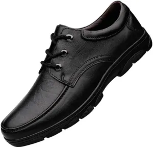 Men's Oxfords Shoes Lace Up Casual Dress Shoes Classic Formal Modern Business Mens Tuxedo Shoes(Black,7)