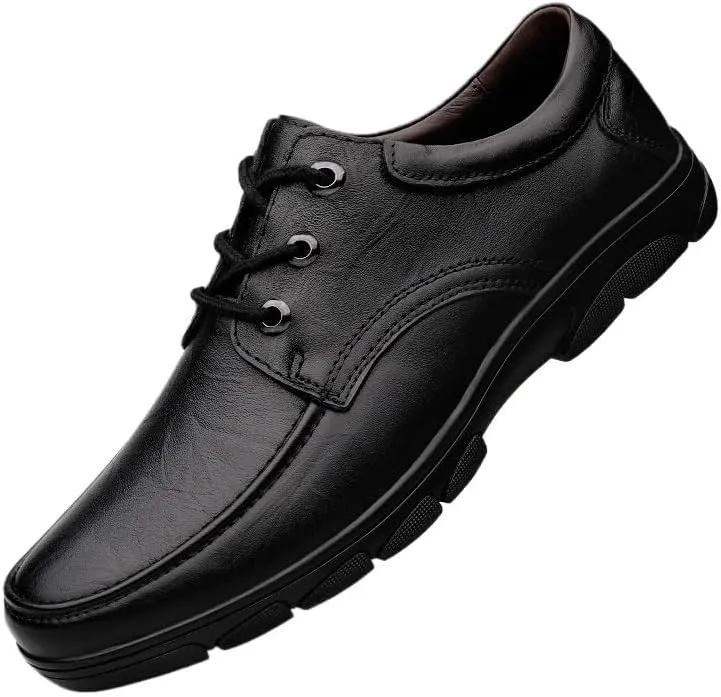 Men's Oxfords Shoes Lace Up Casual Dress Shoes Classic Formal Modern Business Mens Tuxedo Shoes(Black,7)