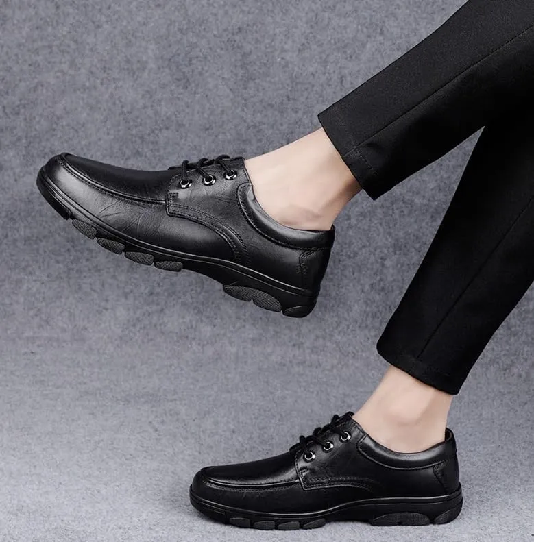 Men's Oxfords Shoes Lace Up Casual Dress Shoes Classic Formal Modern Business Mens Tuxedo Shoes(Black,7)