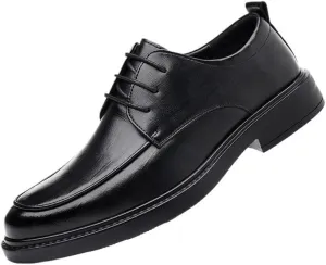 Mens Oxfords Shoes Party Men's Leather British Style Lace Up Wing Tip Dress Shoe Pointed Toe All-Day Comfort