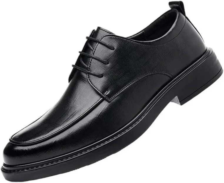 Mens Oxfords Shoes Party Men's Leather British Style Lace Up Wing Tip Dress Shoe Pointed Toe All-Day Comfort