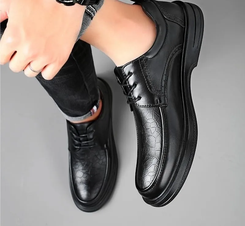 Men's Patent Leather Tuxedo Dress Shoes Mens Classic Lace-up Formal Business Oxford Shoes