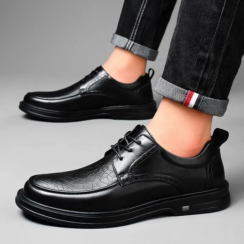 Men's Patent Leather Tuxedo Dress Shoes Mens Classic Lace-up Formal Business Oxford Shoes