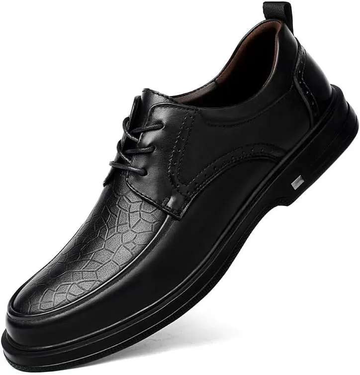 Men's Patent Leather Tuxedo Dress Shoes Mens Classic Lace-up Formal Business Oxford Shoes