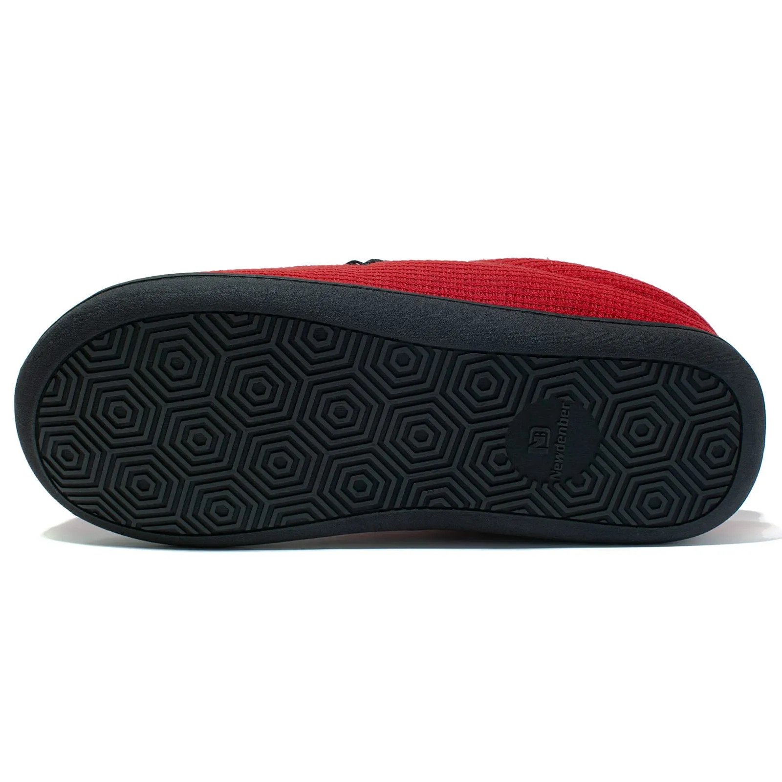 Men's Red Cozy Slide Slippers with Memory Foam