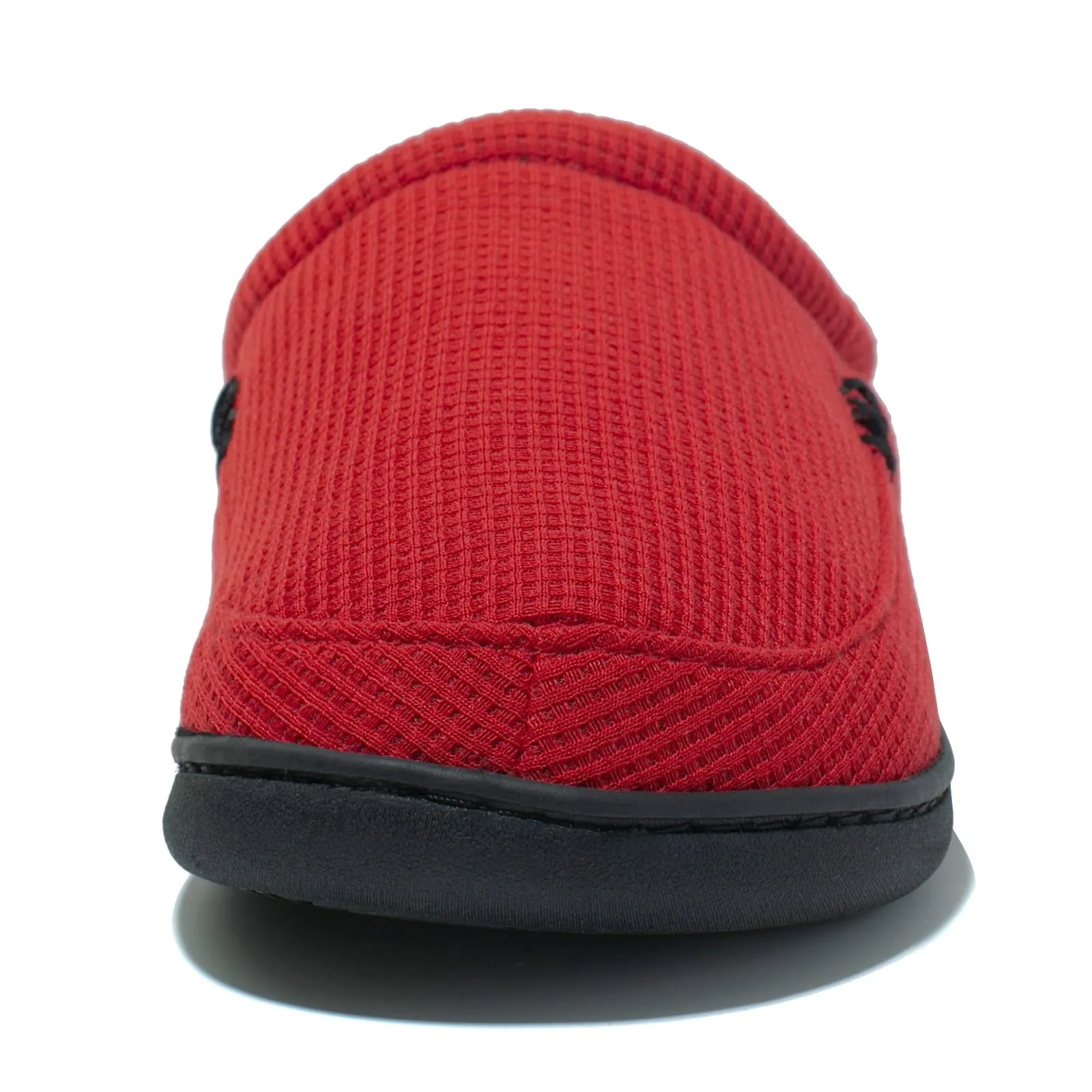 Men's Red Cozy Slide Slippers with Memory Foam