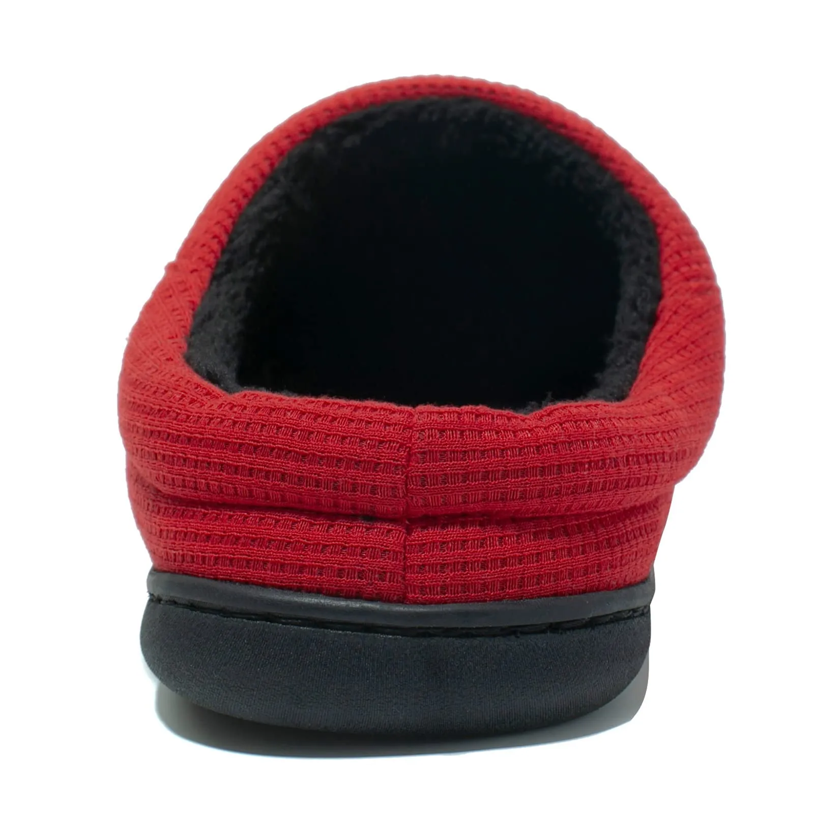 Men's Red Cozy Slide Slippers with Memory Foam
