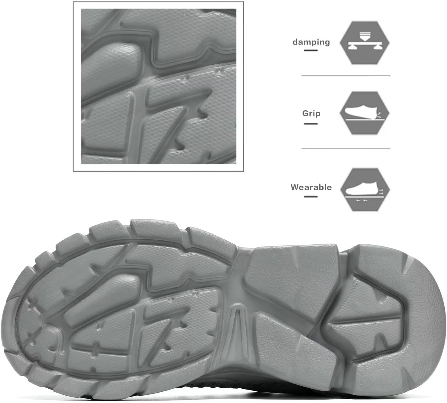 Men's Running Shoes, Non Slip, Breathable, Lightweight Fashion Sneakers, Slip Resistant Athletic Sports Walking Gym Work Shoes