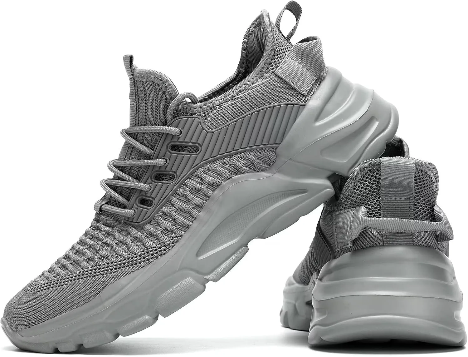 Men's Running Shoes, Non Slip, Breathable, Lightweight Fashion Sneakers, Slip Resistant Athletic Sports Walking Gym Work Shoes