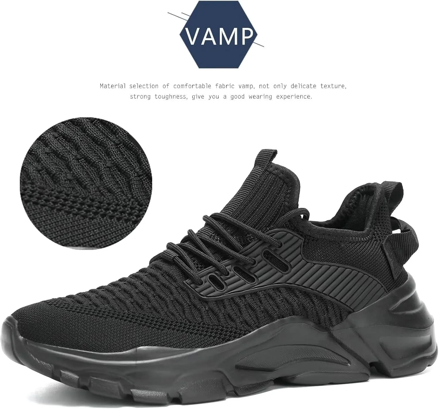 Men's Running Shoes, Non Slip, Breathable, Lightweight Fashion Sneakers, Slip Resistant Athletic Sports Walking Gym Work Shoes