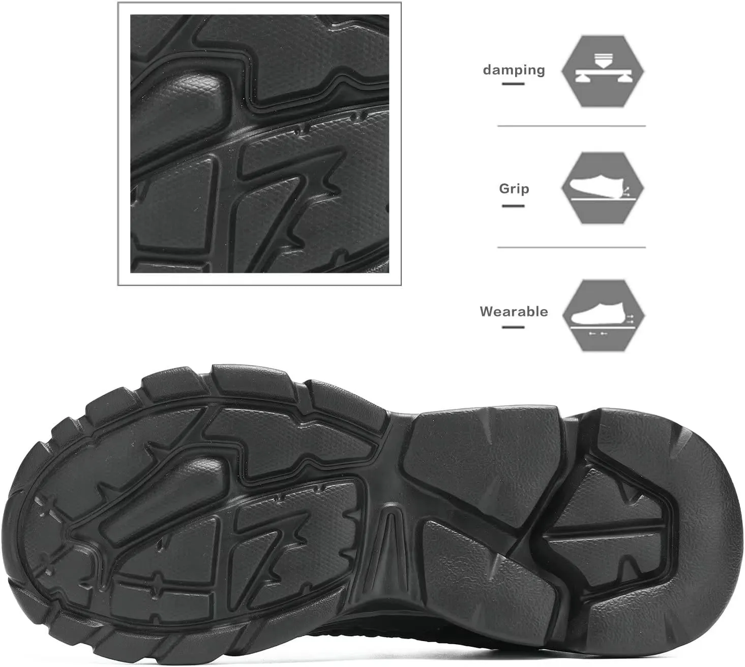 Men's Running Shoes, Non Slip, Breathable, Lightweight Fashion Sneakers, Slip Resistant Athletic Sports Walking Gym Work Shoes