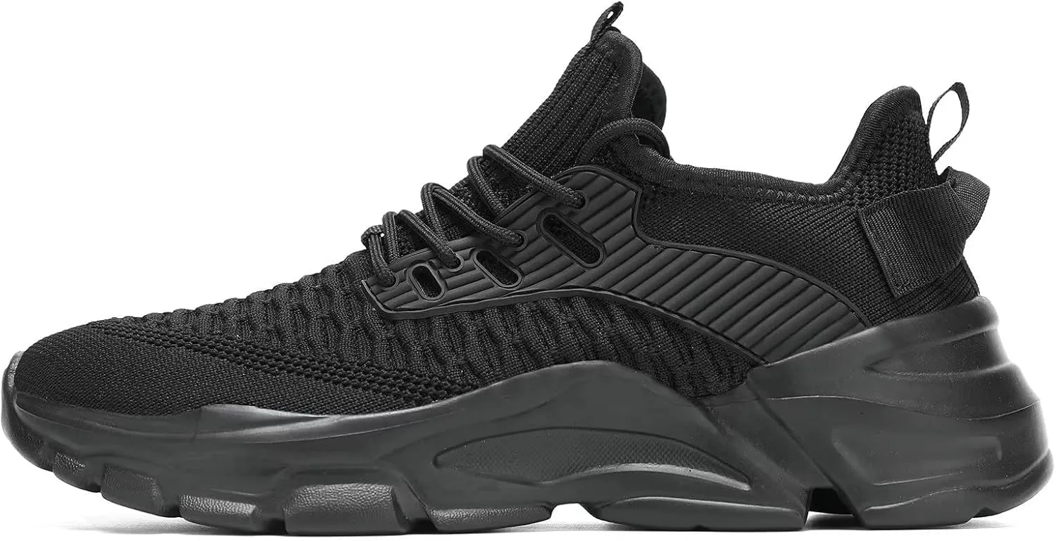 Men's Running Shoes, Non Slip, Breathable, Lightweight Fashion Sneakers, Slip Resistant Athletic Sports Walking Gym Work Shoes