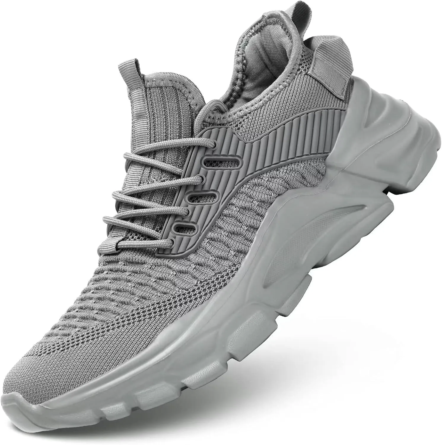 Men's Running Shoes, Non Slip, Breathable, Lightweight Fashion Sneakers, Slip Resistant Athletic Sports Walking Gym Work Shoes