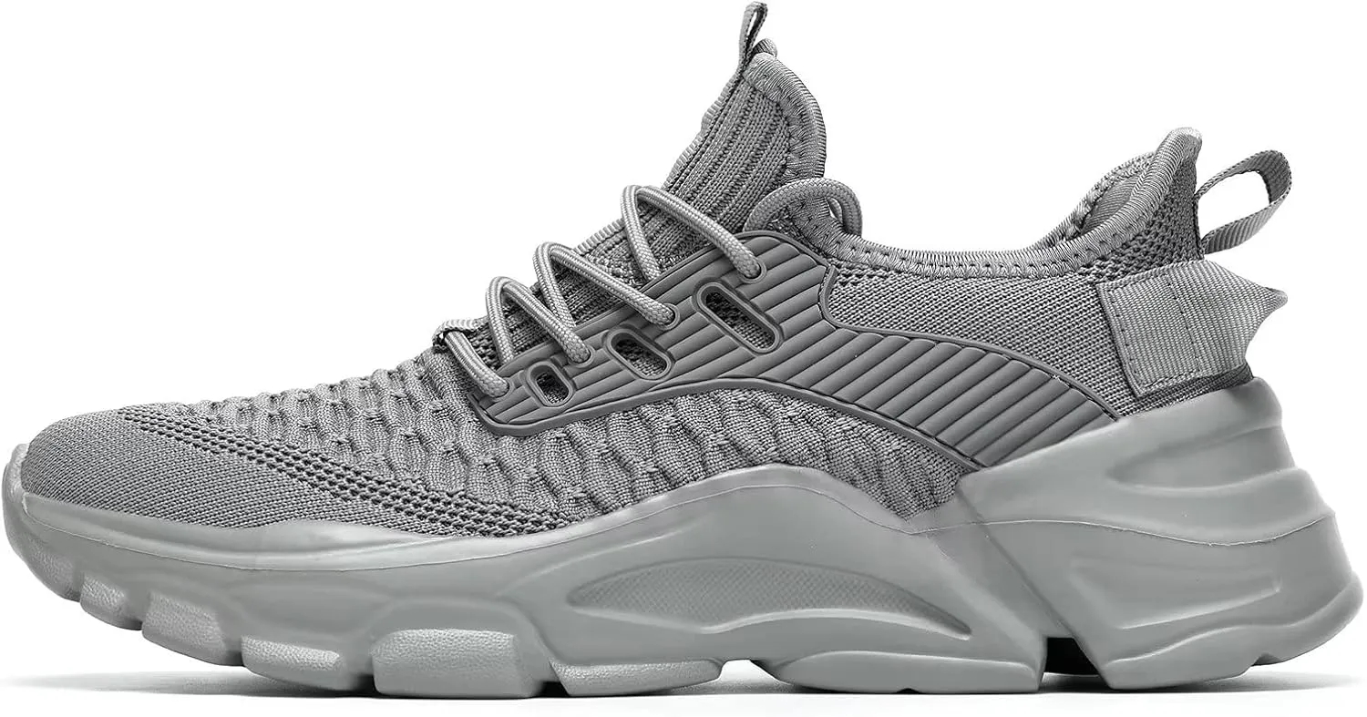 Men's Running Shoes, Non Slip, Breathable, Lightweight Fashion Sneakers, Slip Resistant Athletic Sports Walking Gym Work Shoes