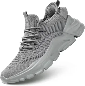 Men's Running Shoes, Non Slip, Breathable, Lightweight Fashion Sneakers, Slip Resistant Athletic Sports Walking Gym Work Shoes