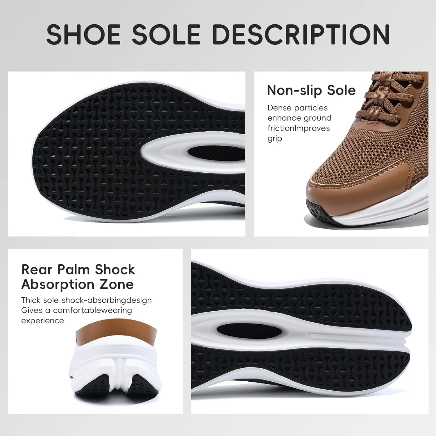 Mens Running Shoes Slip-on Walking Shoes for Men Athletic Gym Workout Sneakers Breathable Non Slip Tennis Cushioning Sneakers
