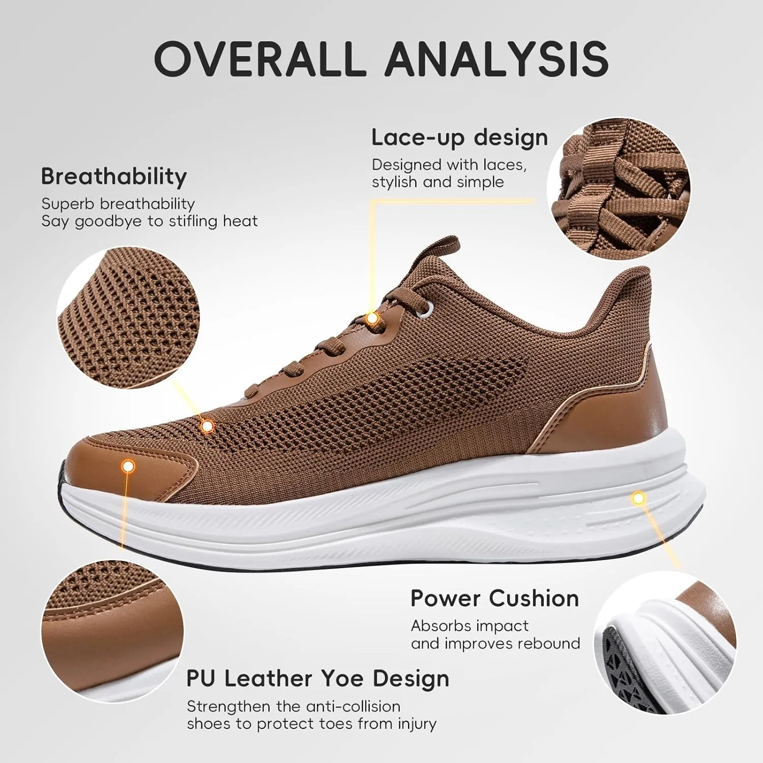 Mens Running Shoes Slip-on Walking Shoes for Men Athletic Gym Workout Sneakers Breathable Non Slip Tennis Cushioning Sneakers