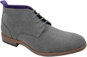 Men's Shoes Dress Semi Formal Lace Up Casual Half Boots Oxfords High Top ARIDER ANDREW-01