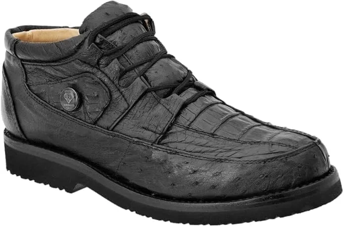 Men's Shoes, Exotic Ostrich caiman, Zapato Exotico de hombre authentic leather, Original Avestruz/caiman