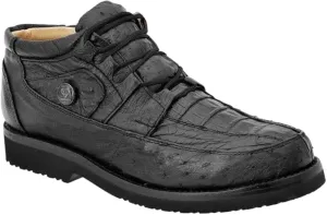 Men's Shoes, Exotic Ostrich caiman, Zapato Exotico de hombre authentic leather, Original Avestruz/caiman