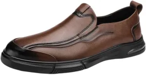 Men's Slip-on Loafers Shoes Business Dress Shoes Flat Bottom Non-Slip wear-Resistant Comfortable Breathable Wedding Shoes for Men