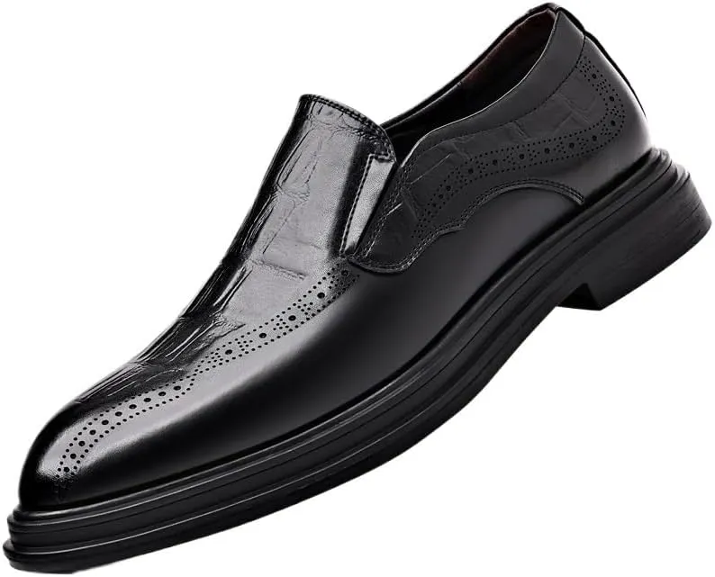 Men's Slip-Ons Dress Shoes Leather Business Formal Oxford Shoes Wedding Business Work Party Casual Mens Tuxedo Shoes