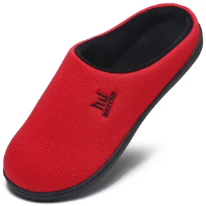 Men's Streamline Red House Slippers with Memory Foam