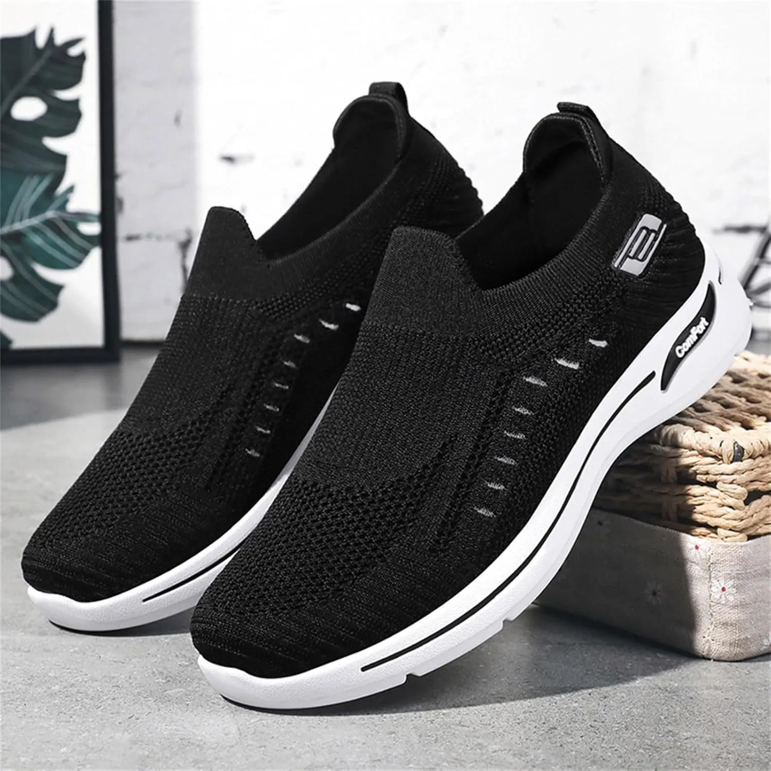 Men's Stretch Memory Foam Shoes Lightweight Sport Gym Jogging Walking Sneaker Outdoor Non Slip Jogging Sneakers