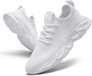 Mens Walking Running Shoes Slip On Sneakers Non Slip Workout Tennis Athletic Casual Lightweight Breathable Mesh Shoes