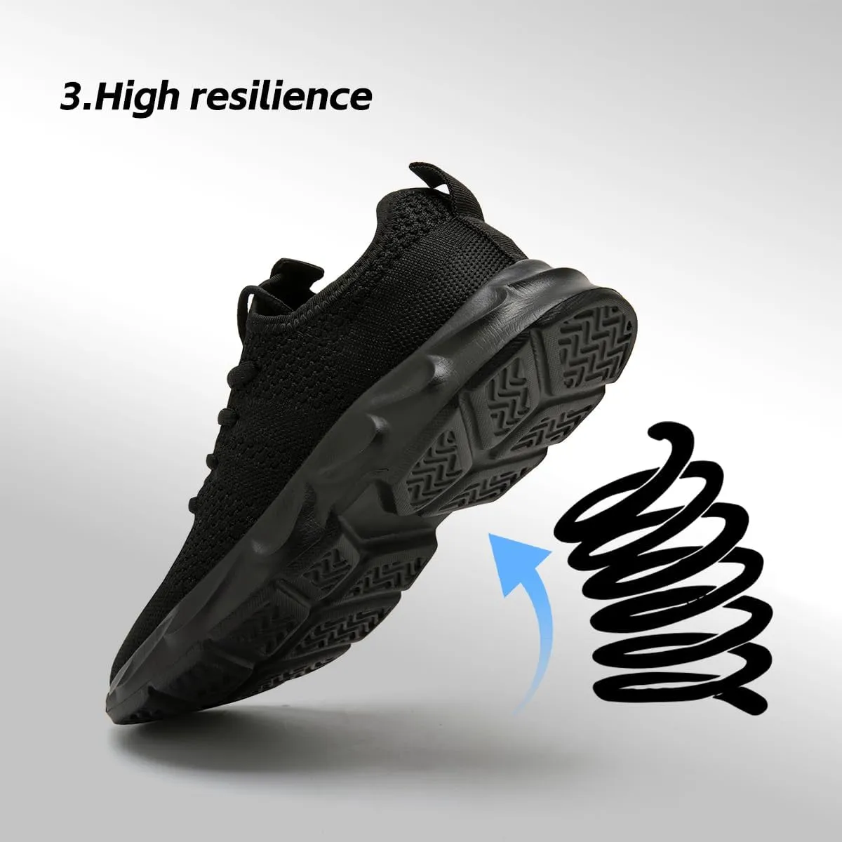 Mens Walking Running Shoes Slip On Sneakers Non Slip Workout Tennis Athletic Casual Lightweight Breathable Mesh Shoes